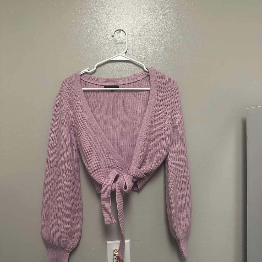 Lavender Wrap Sweater